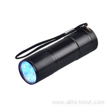 9 uv 395nm blacklight purple led torch